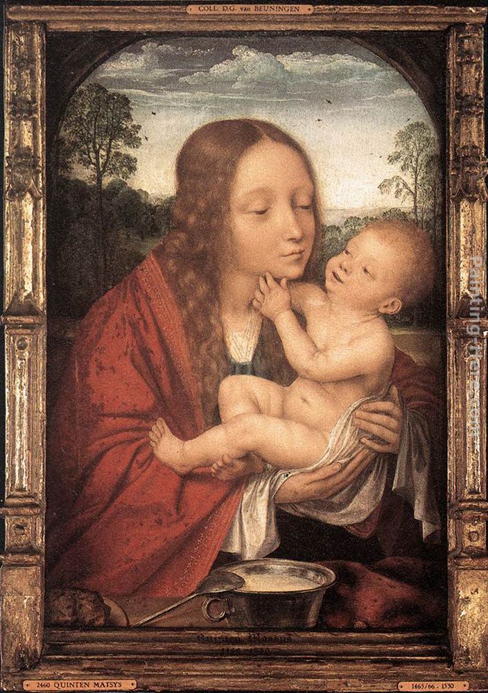 Virgin and Child in a Landscape painting - Quentin Massys Virgin and Child in a Landscape art painting